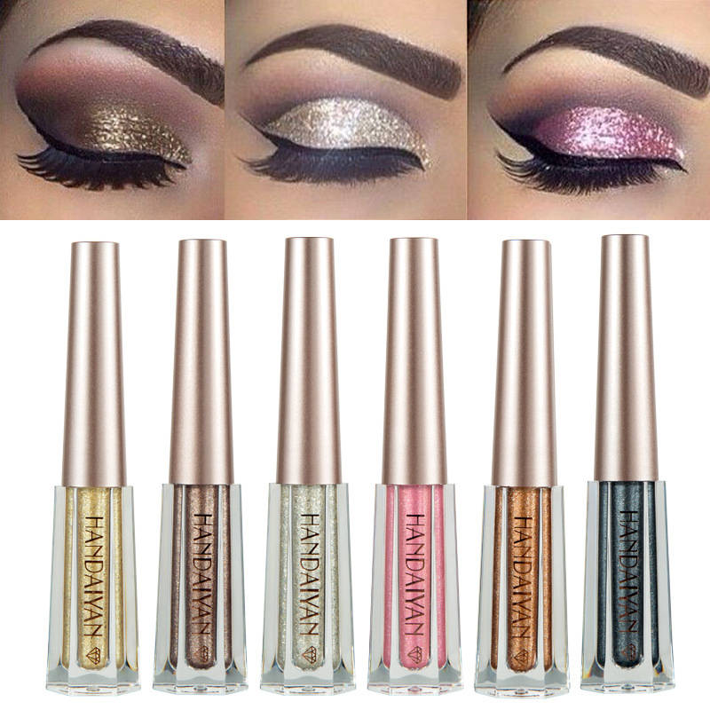 HANDAIYAN 12 Colors Diamond Glitter Liquid Eye Shadow