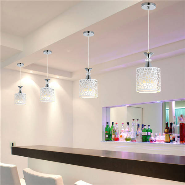 E27 Modern Crystal Iron LED Ceiling Light Fixtures Chandelier Pendant Lamp for