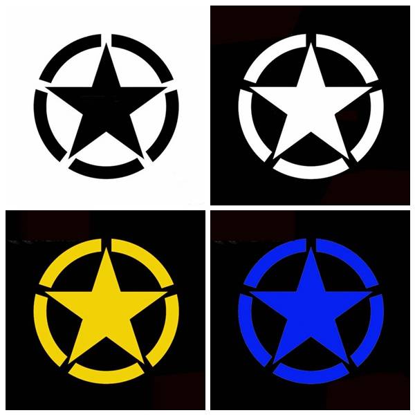 Five-pointed Star Stickers Motorcycle Car Tank Cup Body Decals Waterproof