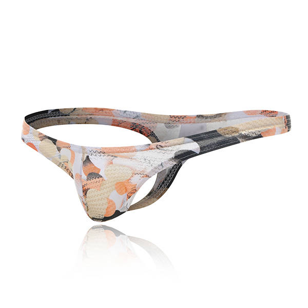 Mens Sexy Low Rise Printing U Convex Pouch Breathable Comfortable Casual Strip