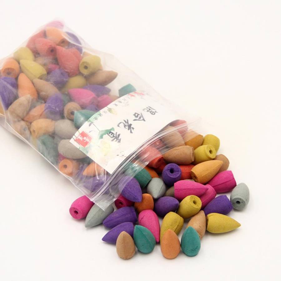 130Pcs/Bag Backflow Incense Cones Mix Fragrance Home Furnace Burner Fragrant In