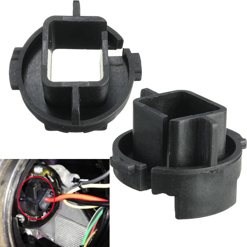 2pcs H7 Xenon HID Bulbs Adapters Holders For Hyundai Genesis Coupe Veloster K5