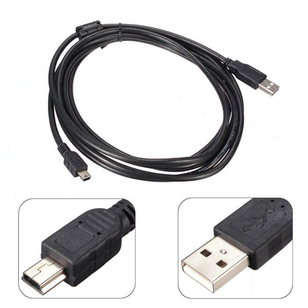 3M 10FT USB 2.0 Type A to Mini B Male 5 PIN Data Charging Cable Cord Adapter