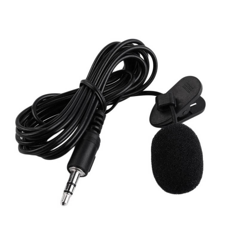 Universal 3.5mm Jack Mini Clip-on Lapel Lavalier Microphone Mic Speech Hands-fr