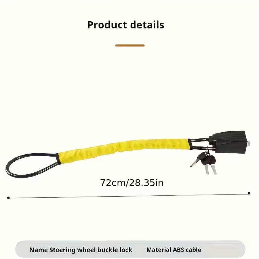 Anti-Theft Locking System for Car Steering Wheel - Blue