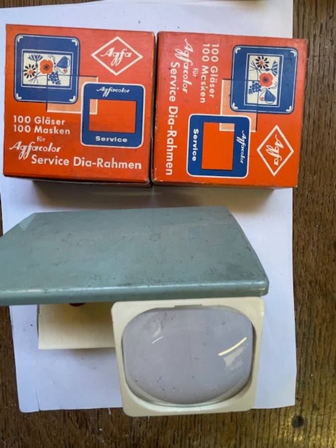 Paterson Slide Viewer and Agfacolor Service Transparency Frames Bundle