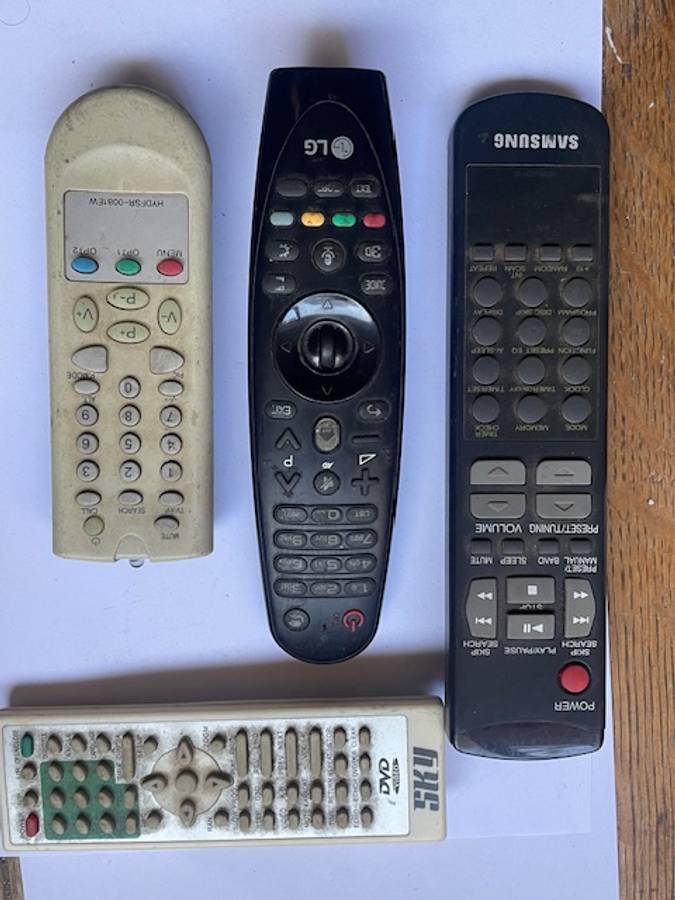 4 Remote Controls - LG, Samsung, and Miscellaneous Brands