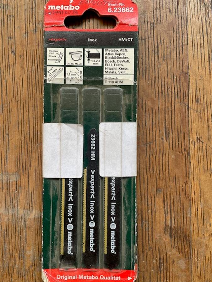 Metabo Expert Inox HM/CT Jigsaw Blades 6.23662 - 3 Pack