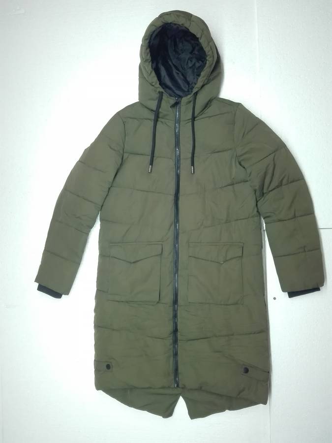 Primark Heavyweight Green Size L Longline Puffer Jacket [AJ54]