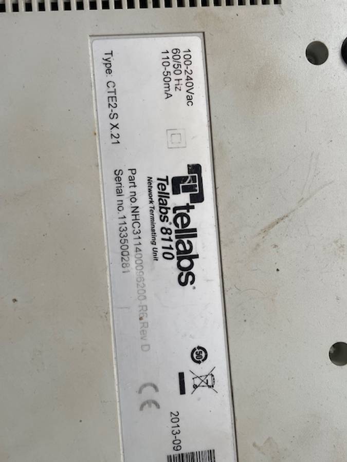 Tellabs 8110 CTE2-S X.21 Network Terminating Unit (Telkom / Reunert)