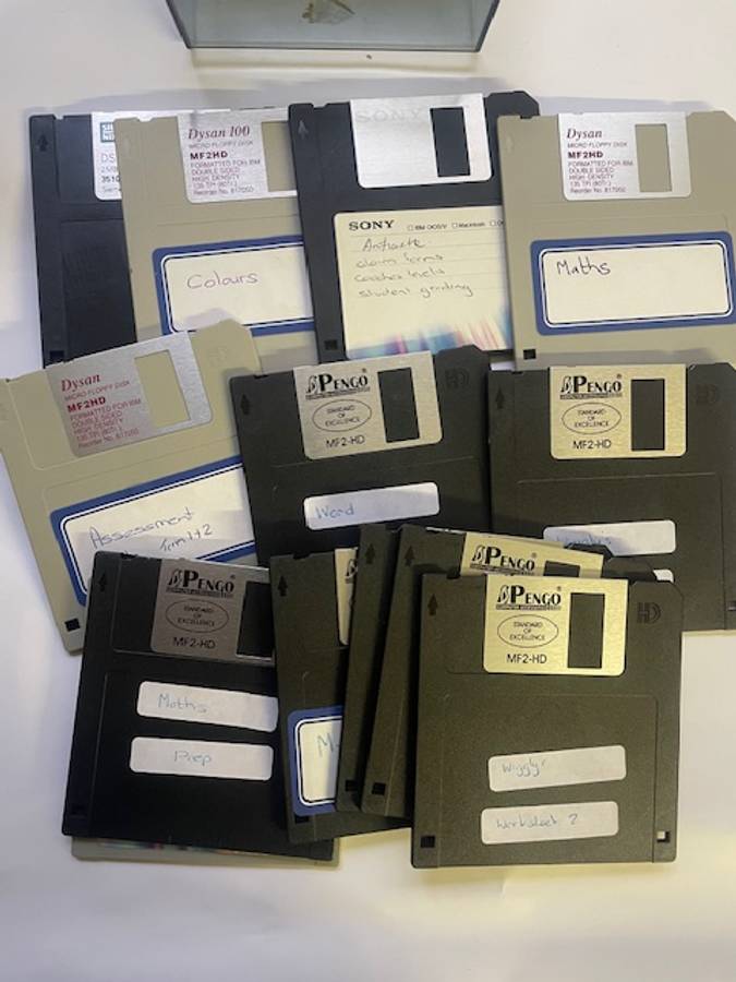 13 Floppy Disks with Case - Assorted