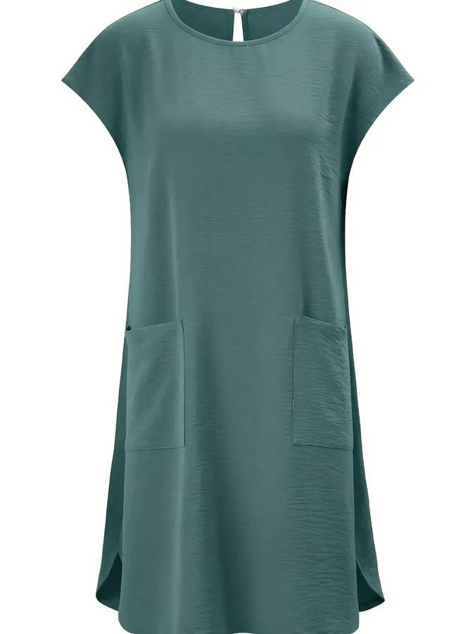 Green Size L : 18 Women Cotton Shift Dress [WD1]