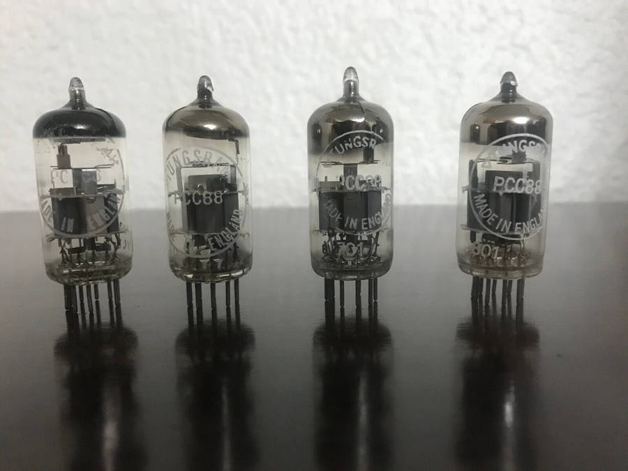 Tungsram NOS PCC88 ECC88 6DJ8 quad matched UK vacuum tubes original vintage