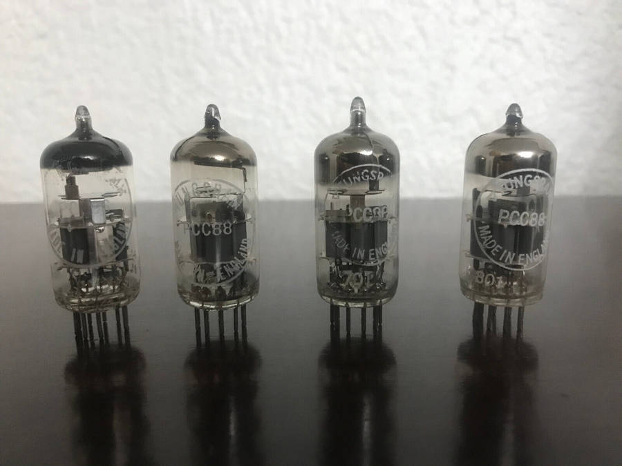 Tungsram NOS PCC88 ECC88 6DJ8 quad matched UK vacuum tubes original vintage