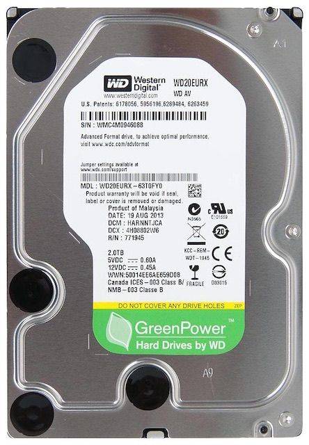 Western Digital 2TB HDD [ 2000GB ] WD20EURX - INTERNAL HARD DISK DRIVE