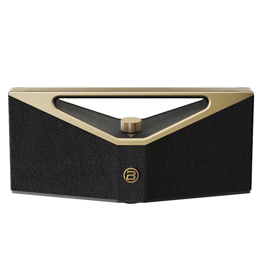 Bugani Brief Pro Hi-Res Bluetooth Speaker (160W Peak) Black Gold