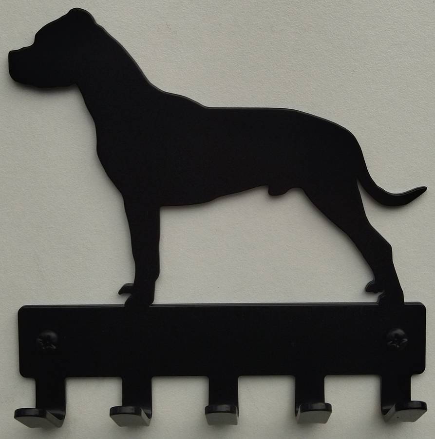 Eboy Steel Dogo Argentino Key Rack or Leash Hanger - 5 Hooks - Black