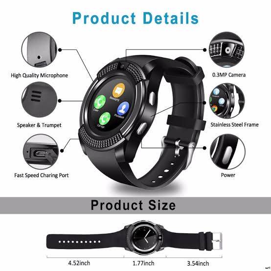 Image result for v8 smart watch"