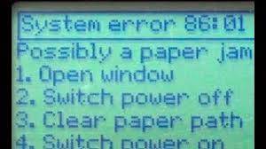 Image result for system error 86;01 hp 500