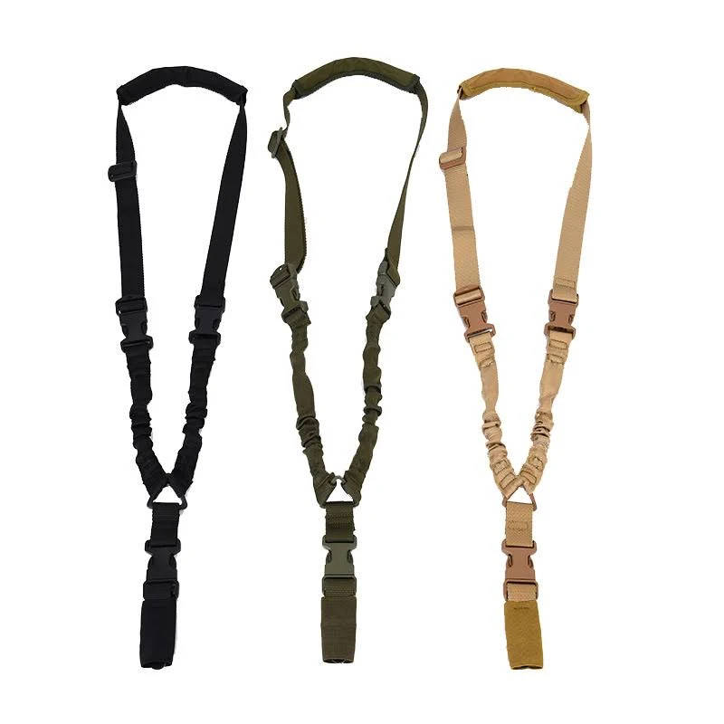 ONE POINT RIFLE SLING TACTICAL GUN SLING SHOULDER BELT STRAP (GREEN)
