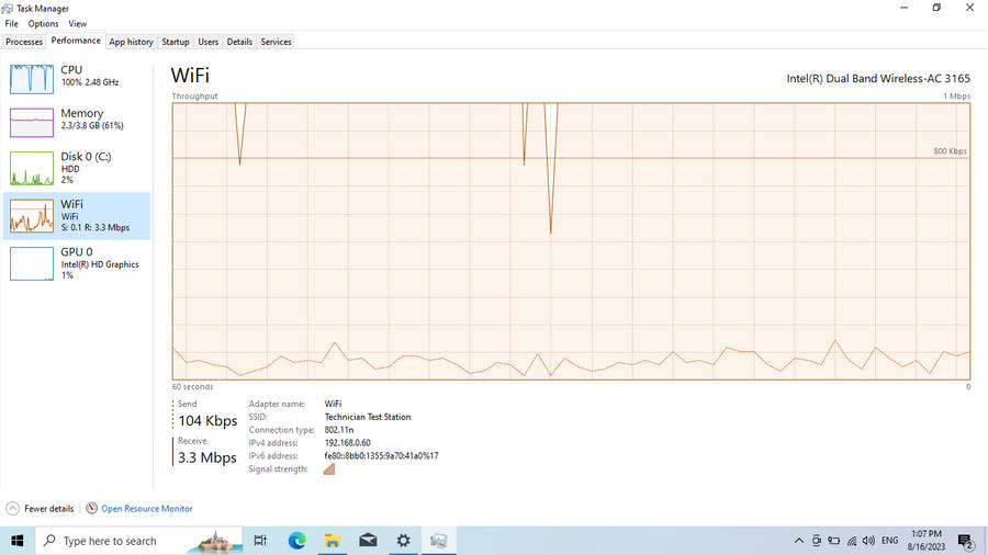 HP 250 G5 "Intel Celeron" 1.60GHz 4GB RAM 500GB HDD No Battery And Bright Spot Black