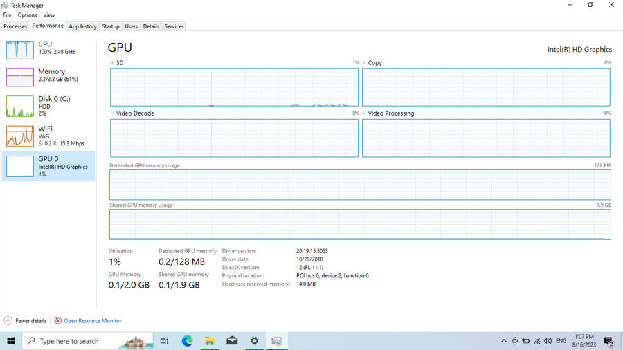HP 250 G5 "Intel Celeron" 1.60GHz 4GB RAM 500GB HDD No Battery And Bright Spot Black