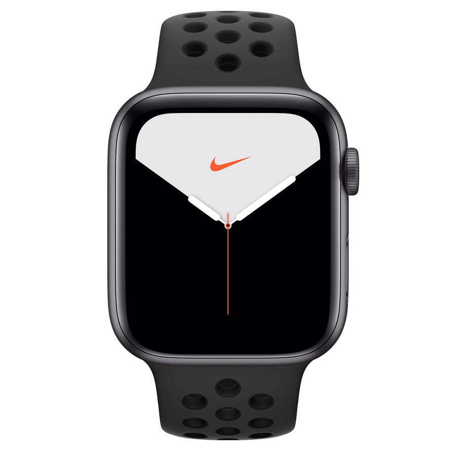 Apple Watch Series 5 44mm GPS Only Aluminum Space Grey - With Black Nike Straps - Cracked Screen