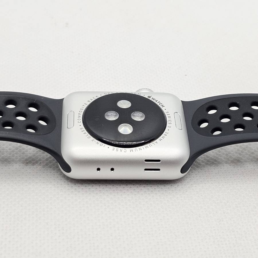 Apple Watch Series 3 38mm GPS Only Silver  With Black Nike Straps