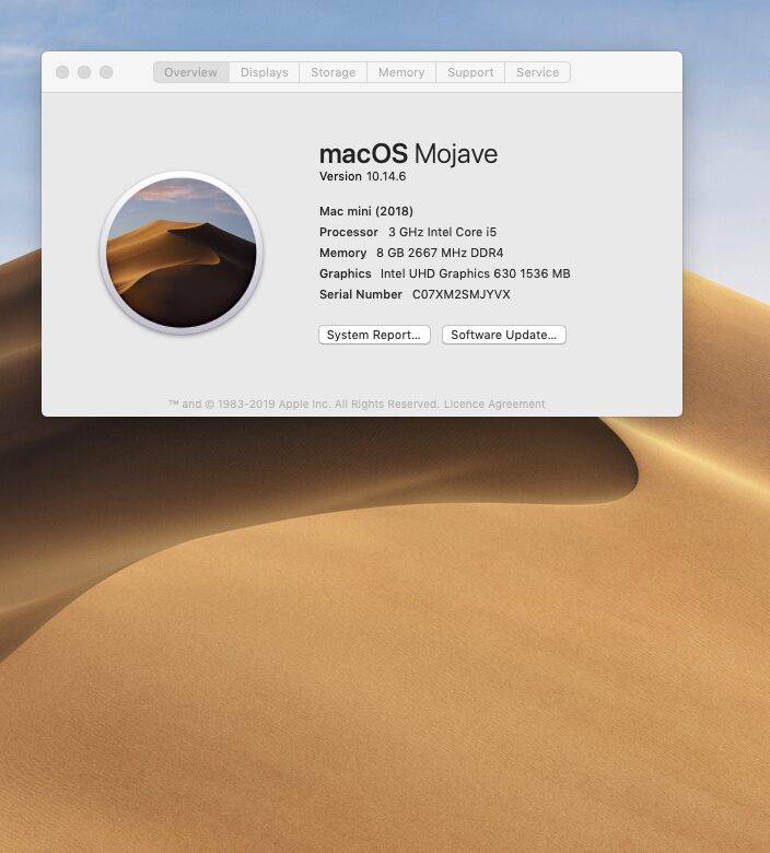 Late 2018 Apple Mac Mini | Core i5 3.0GHz, 8GB Ram, 256GB SSD
