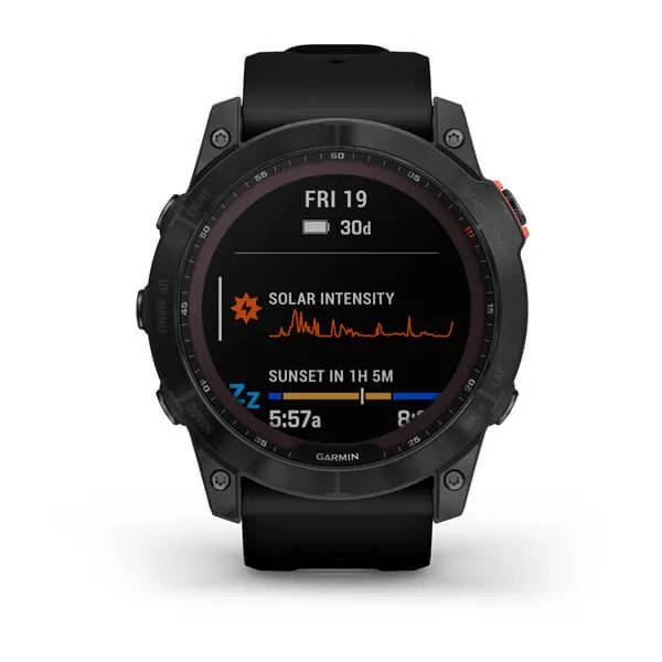 Garmin Fenix 7X Pro (Sapphire Solar Edition) Black (12 Month Warranty) - With Blue