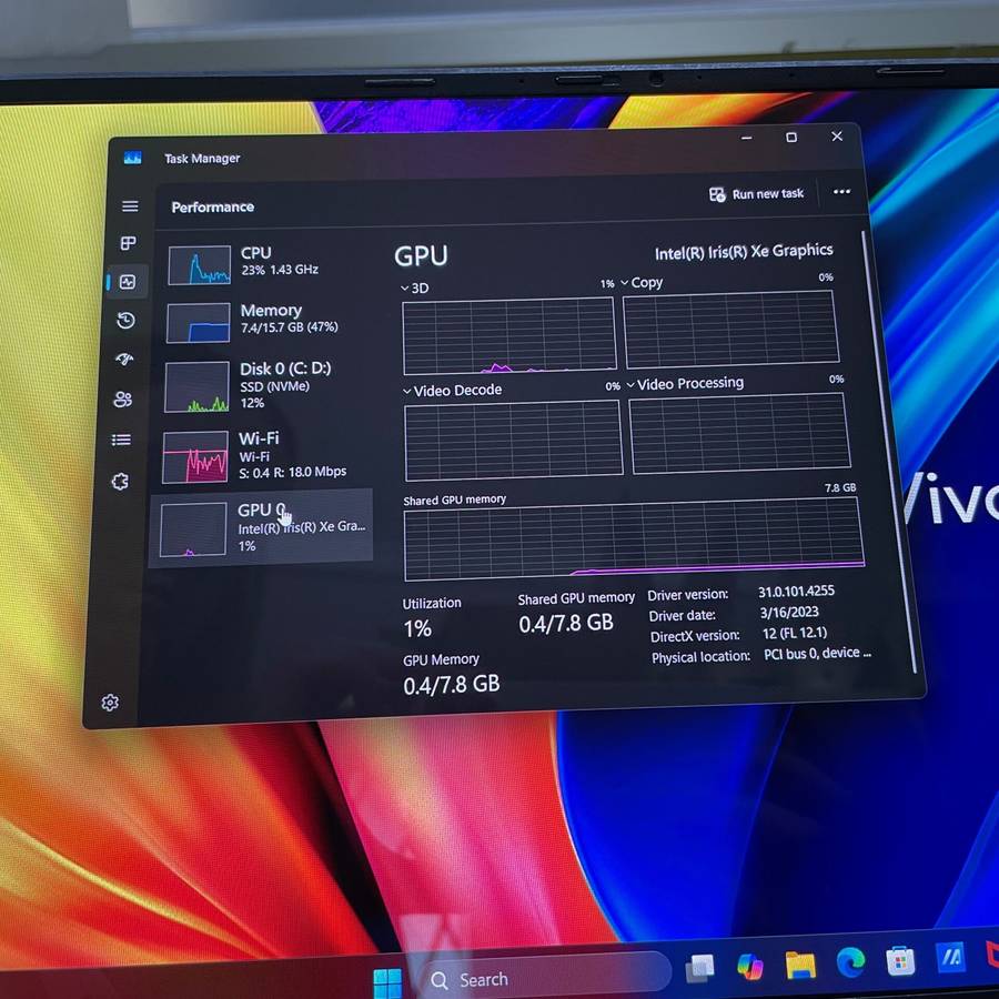 Ausus VivoBook X1505Z "Core i7" 16GB RAM 512GB SSD OLED LCD Black
