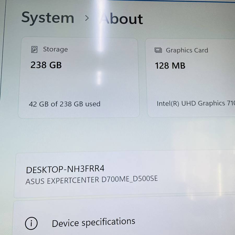 Asus ExpertCenter D5 SFF Desktop PC "Celeron G6900 " 3.40 GHz 8GB RAM 256GB SSD NVMe Black