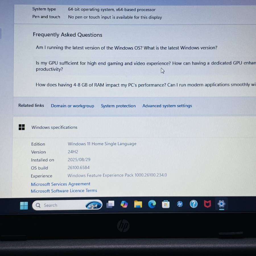 HP 250 G9 Celeron N4500 1.10GHz 8GB RAM 256GB SSD NVMe Grey