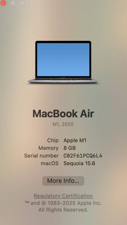 Apple MacBook Air M1 13-Inch 8 GPU/7 CPU (2020) 8GB RAM 256GB SSD Space Gray (12 Month Warr...