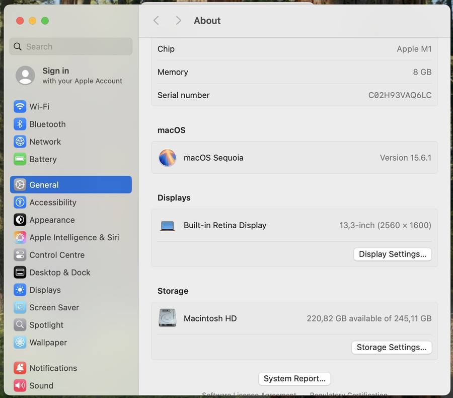 Apple Macbook Air "M1" 8CPU/7GPU 13-Inch (2020) 8GB RAM 256GB SSD Rose Gold (12 Month Warranty) -...