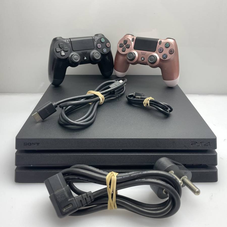 Playstation 4 Pro 1TB Black + 2 Controllers + HDMI Cable + Power Cable (3 Month Warranty)