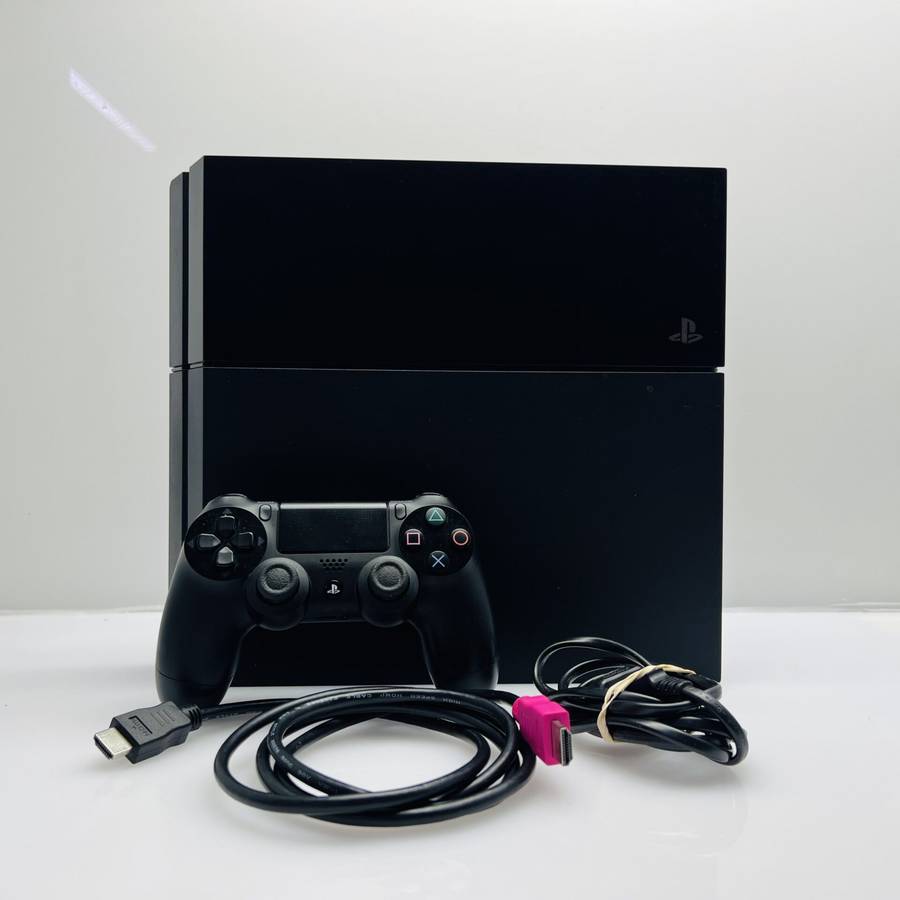 PlayStation 4 Original Black 500GB + 1 Controller + HDMI Cable + Power Cable  (Grade B)