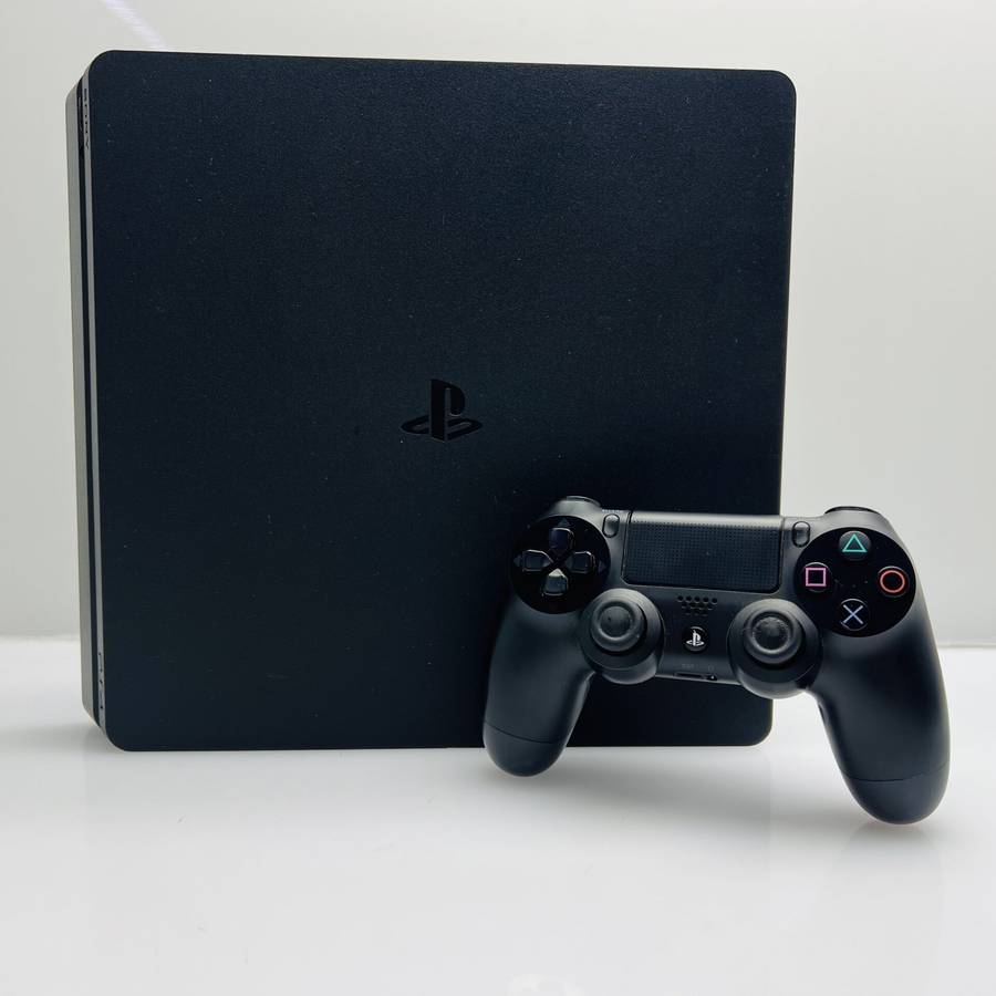 PlayStation 4 Slim Black 1TB + 1 Controller + HDMI Cable + Power Cable - (Grade B)