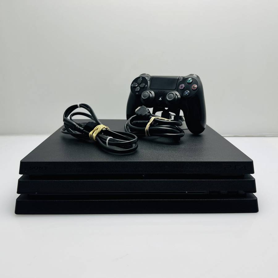 PlayStation 4 Pro Black 1TB + HDMI Cable + Power Cable + 1 Controller (Grade B)