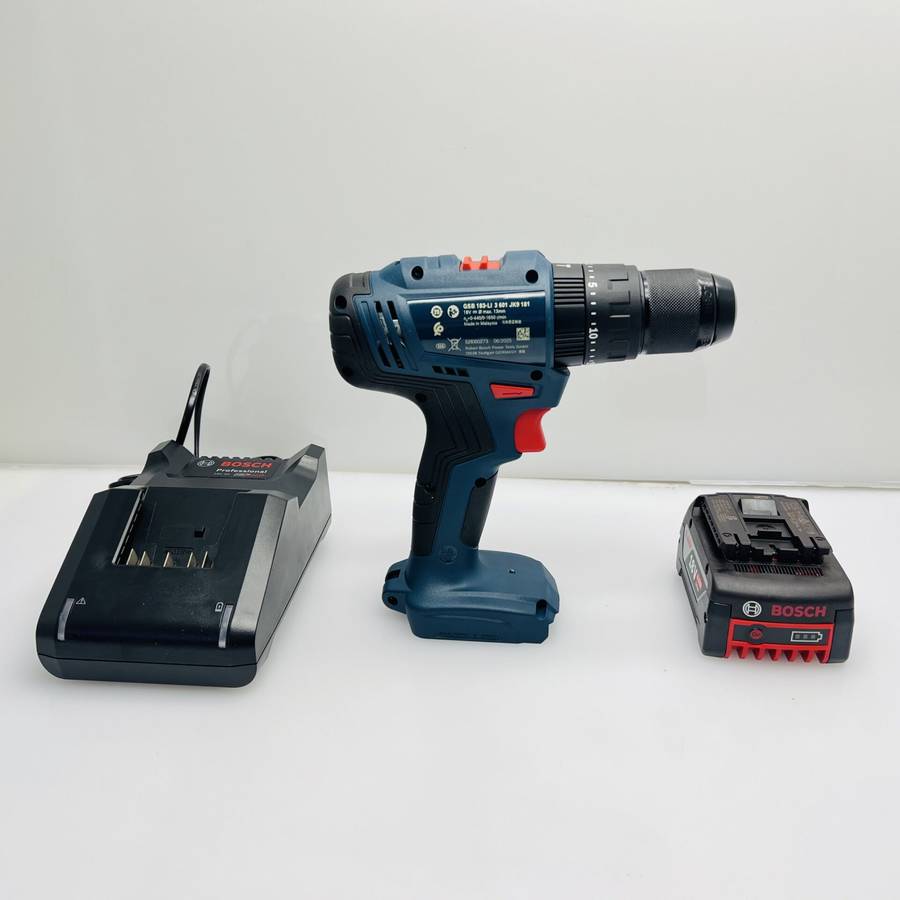 Bosch Professional GSB 183-LI cordless impact Drill Blue + Bosch 18V Battery + Bosch Battery Char...