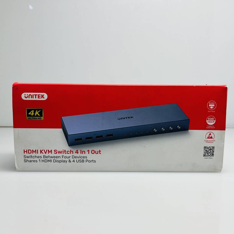 Unitek HDMI KVM Switch 4-in-1 V306A Black (Condition: Pristine)