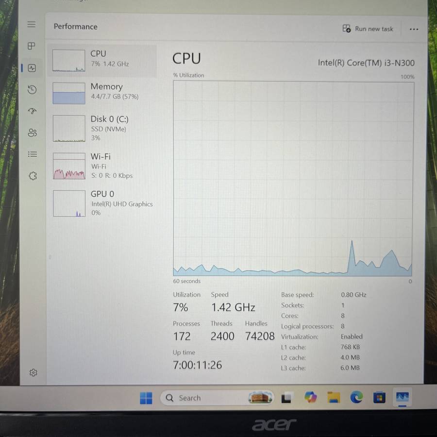 Acer Aspire Lite AL14-31P "Core i3-N300" 8GB RAM 512GB SSD Silver (Condition: Excellent)