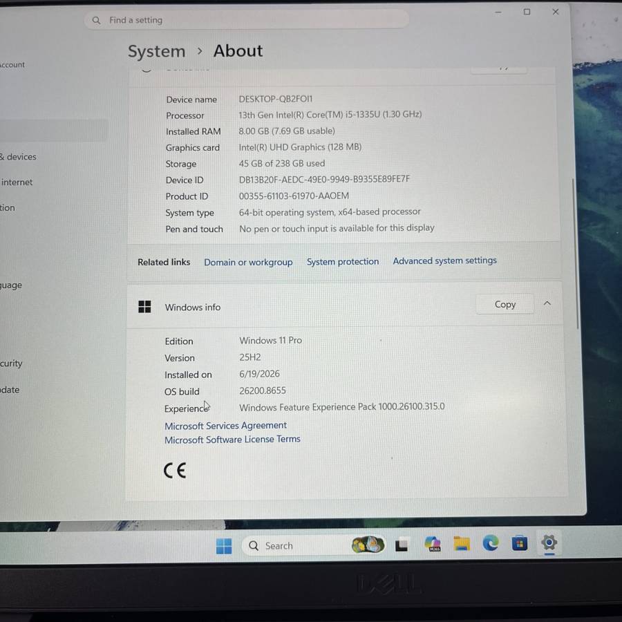 Dell Latitude 3540 13th Gen "Intel Core i5" 1.30GHz 8GB RAM 256GB SSD Gray (Condition: Excellent)
