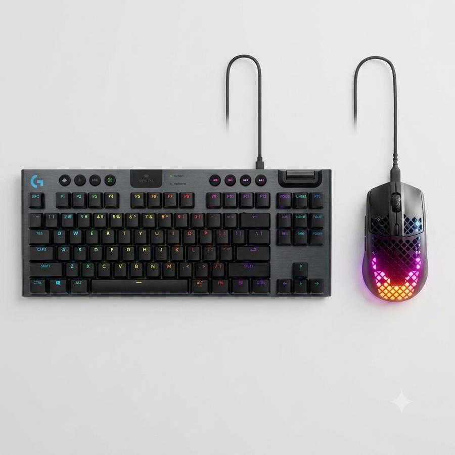 COMBO DEAL: Logitech G915 TKL LIGHTSPEED Wireless RGB Mechanical Keyboard Carbon + SteelSeries Ae...