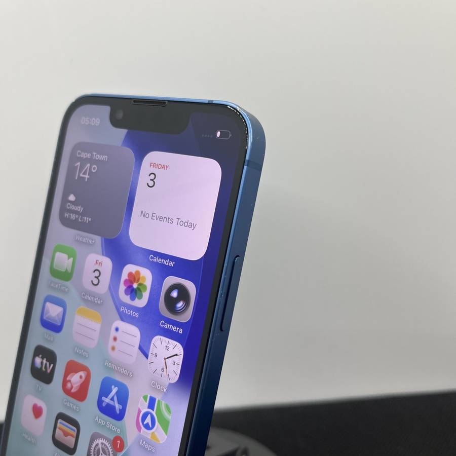 Apple iPhone 13 Mini 128GB Blue - Cracked Camera Lens (Condition: Good)