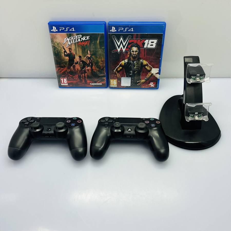 Sony PlayStation 4 500GB Black + 2 Games + Accessories (Condition: Good)