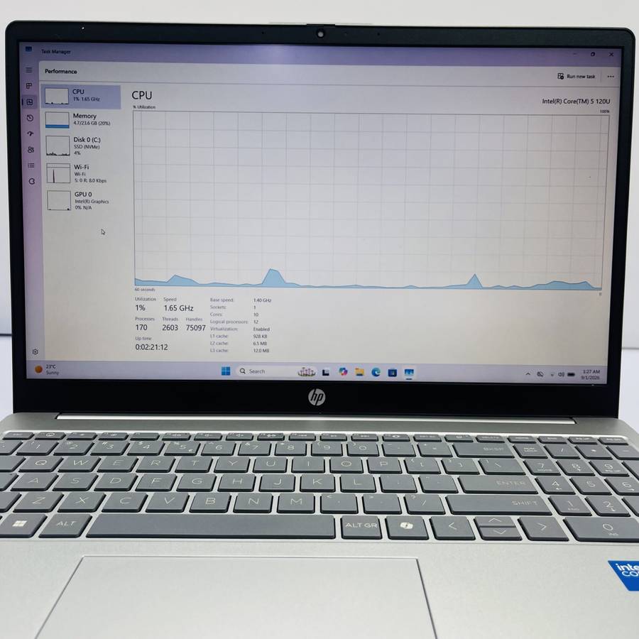 HP 15-fd0148ni "Core 5 120U" 1.40GHz 24GB RAM 512GB SSD Natural Silver (Condition: Good)