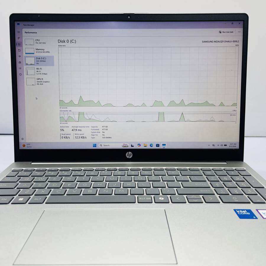 HP 15-fd0148ni "Core 5 120U" 1.40GHz 24GB RAM 512GB SSD Natural Silver (Condition: Good)