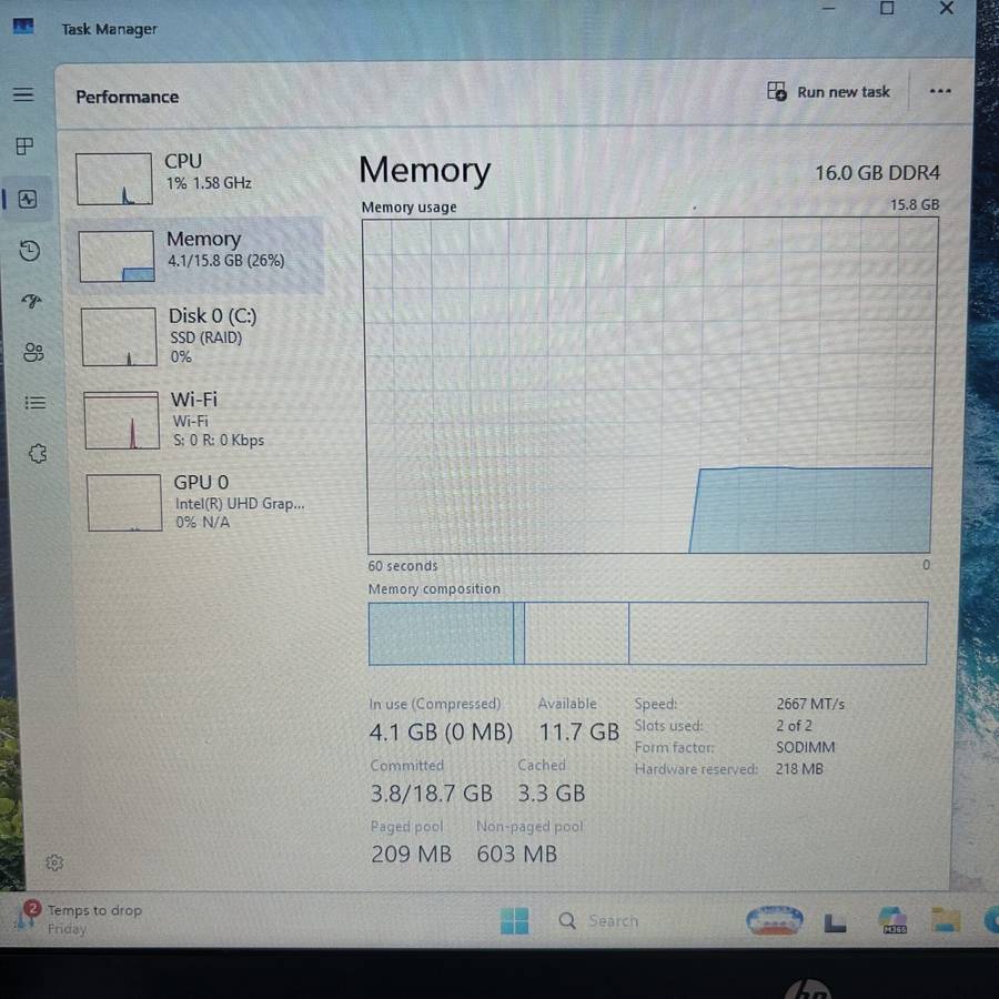 HP 250 G8 10th Gen Core i5 1.19GHz 16GB RAM 512GB SSD Asteroid Silver (Condition: Good)