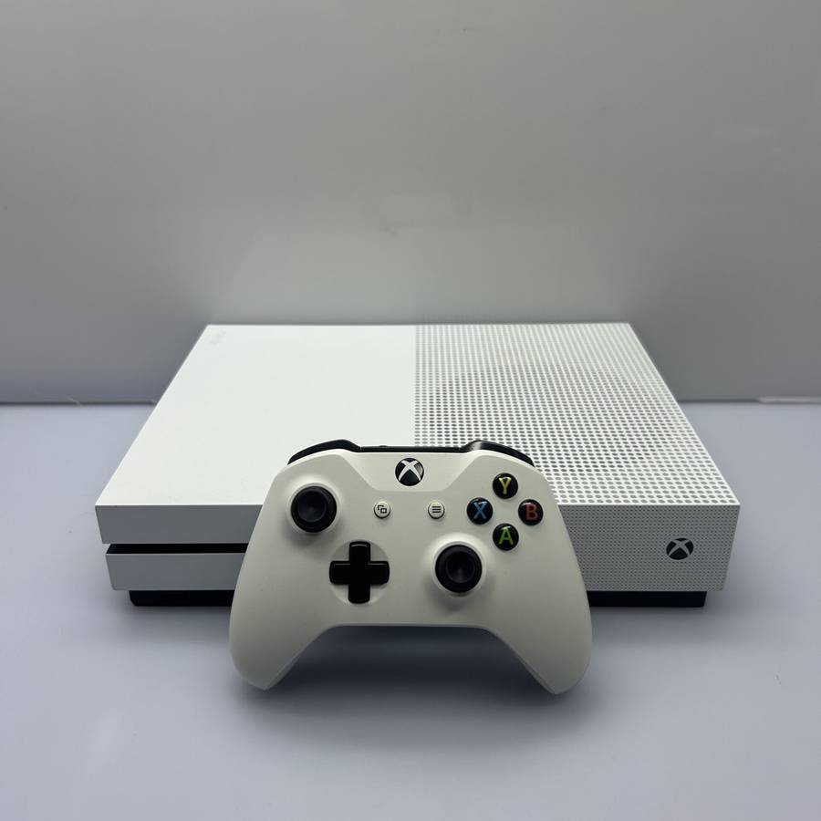 Microsoft Xbox One S 500GB White + HDMI + Power Cable + 2 Games (Condition: Good)